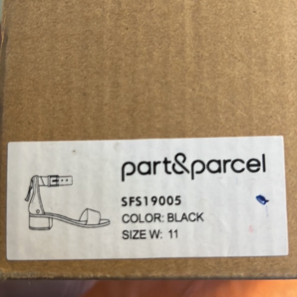 Black Part & Parcel leather Sandals size 11 - Picture 4 of 4